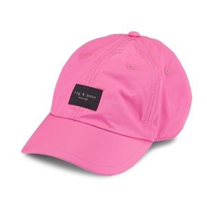 NWOT Rag & Bone Addison Logo Baseball Cap in Hot pink and black